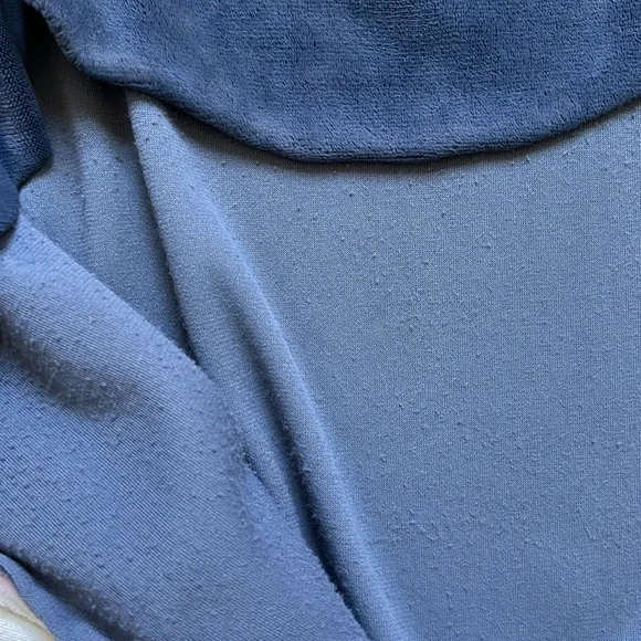 Vintage 70s 80s Velour Asymmetric Collar Belted Elastic Waist Jumpsuit - Picture 9 of 11